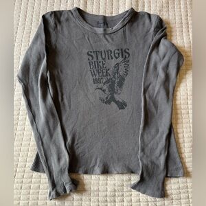 Brandy Melville Gray Long Sleeve Tee